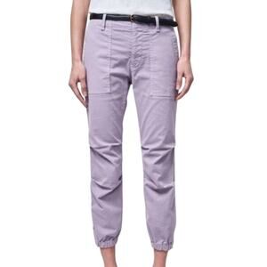 Nili Lotan NWT Lilac Cropped Military Pant Size 0 Zip Ankle Elastic Cuff Pockets